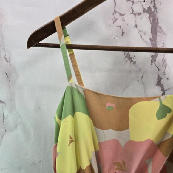 Sanctuary Dress Womens Small Pink Green Floral Maxi Smocked Get Away Burst - Picture 2 of 11